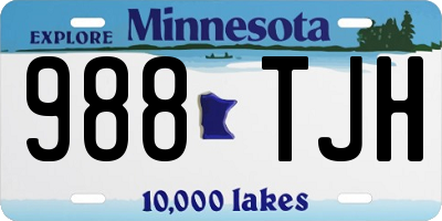 MN license plate 988TJH