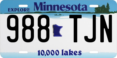 MN license plate 988TJN