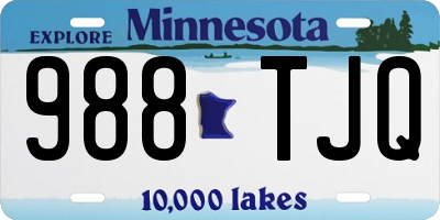 MN license plate 988TJQ
