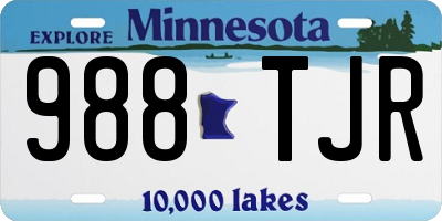 MN license plate 988TJR