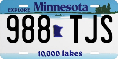 MN license plate 988TJS