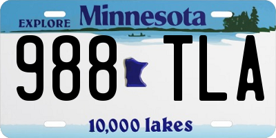 MN license plate 988TLA