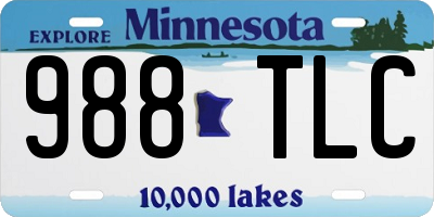 MN license plate 988TLC