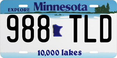 MN license plate 988TLD