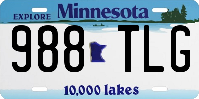 MN license plate 988TLG