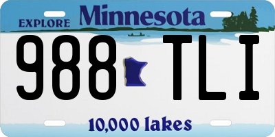 MN license plate 988TLI