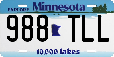 MN license plate 988TLL