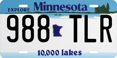 MN license plate 988TLR