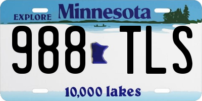 MN license plate 988TLS