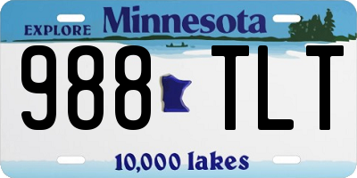 MN license plate 988TLT