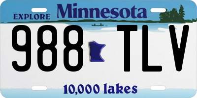 MN license plate 988TLV