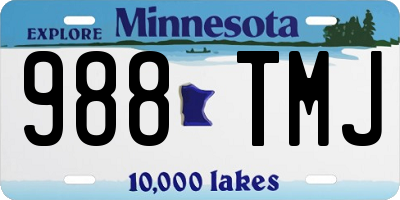 MN license plate 988TMJ