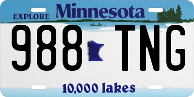 MN license plate 988TNG