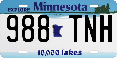 MN license plate 988TNH