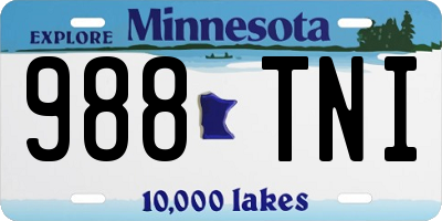 MN license plate 988TNI