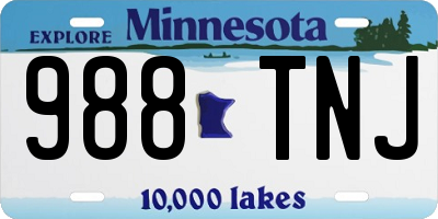MN license plate 988TNJ