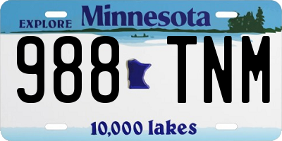 MN license plate 988TNM