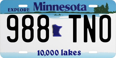 MN license plate 988TNO