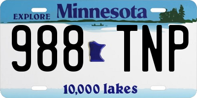 MN license plate 988TNP