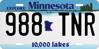 MN license plate 988TNR