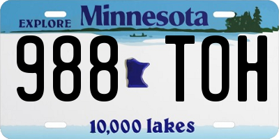 MN license plate 988TOH