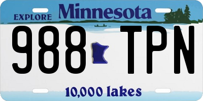 MN license plate 988TPN
