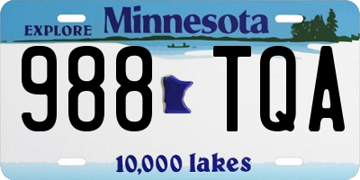 MN license plate 988TQA