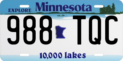 MN license plate 988TQC
