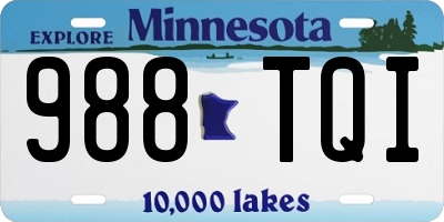 MN license plate 988TQI