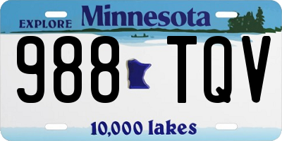 MN license plate 988TQV