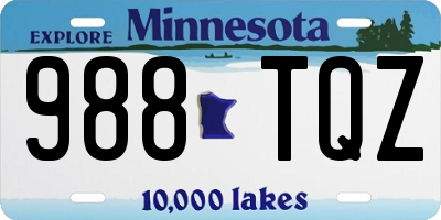MN license plate 988TQZ