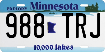 MN license plate 988TRJ