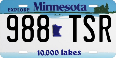 MN license plate 988TSR
