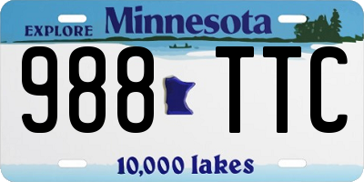 MN license plate 988TTC