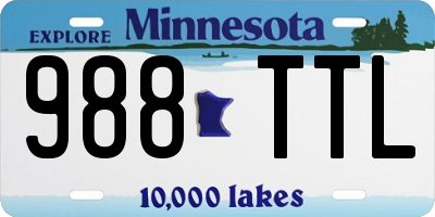 MN license plate 988TTL