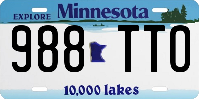 MN license plate 988TTO