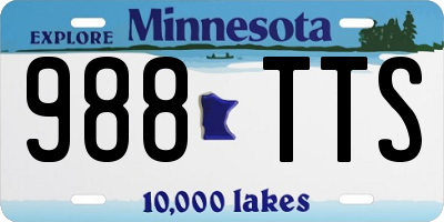 MN license plate 988TTS