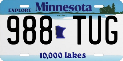 MN license plate 988TUG