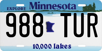 MN license plate 988TUR