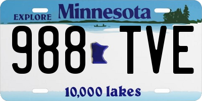 MN license plate 988TVE