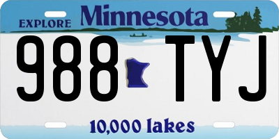MN license plate 988TYJ