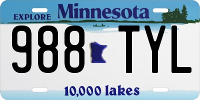 MN license plate 988TYL