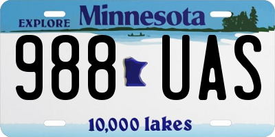 MN license plate 988UAS