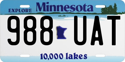 MN license plate 988UAT