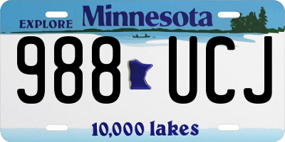MN license plate 988UCJ