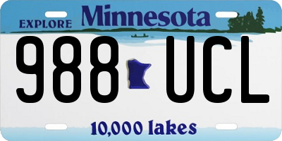 MN license plate 988UCL
