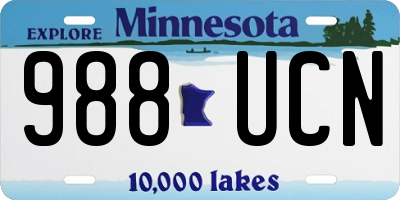MN license plate 988UCN