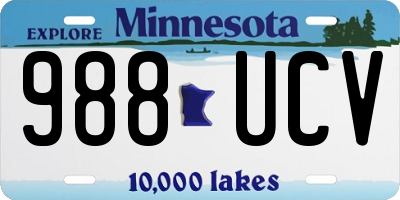 MN license plate 988UCV