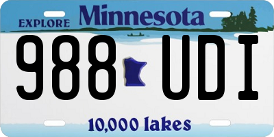 MN license plate 988UDI