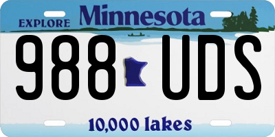 MN license plate 988UDS